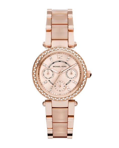 michael kors mini parker gold|mini parker rose gold tone.